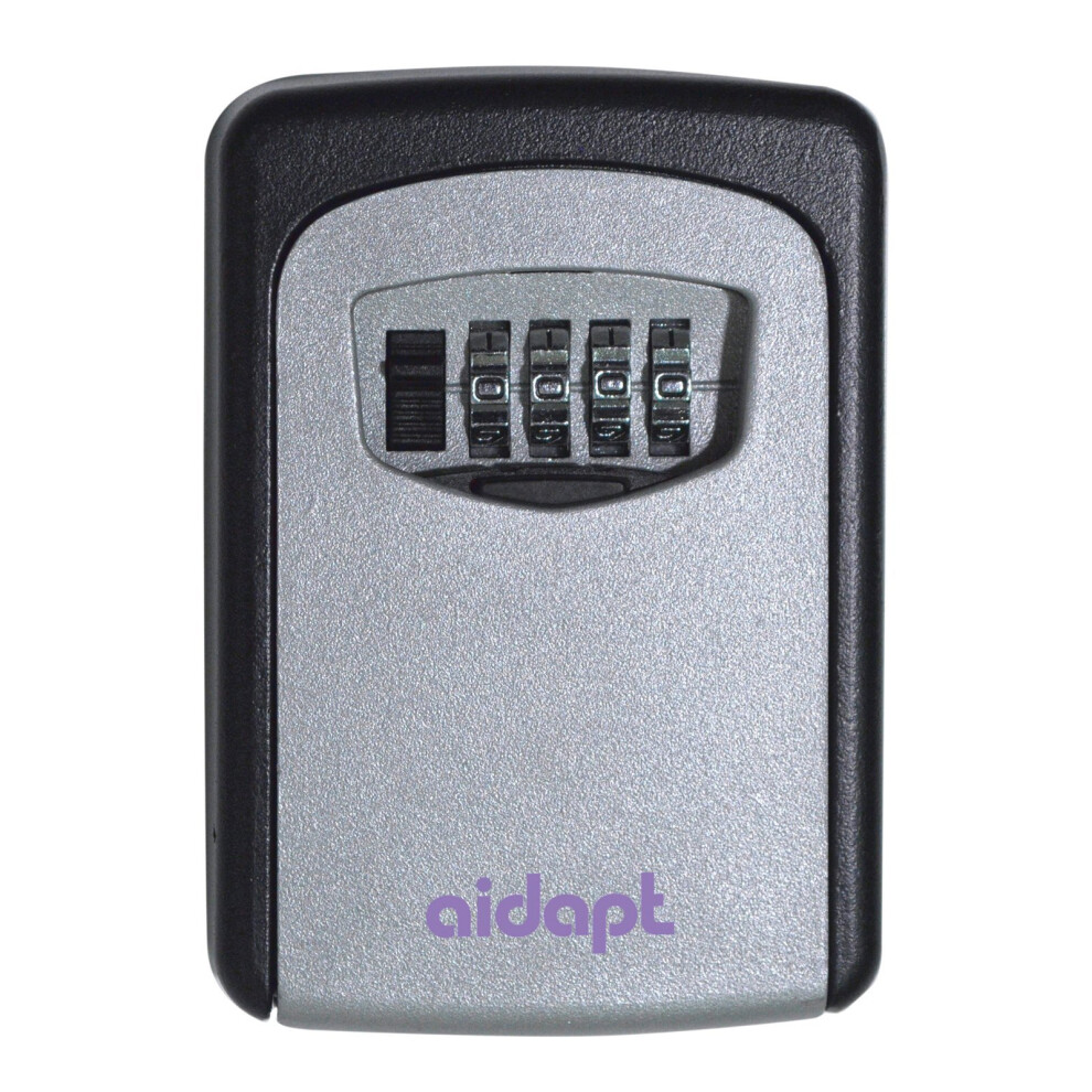Aidapt Weather Resistant Secure Combination Wall Mount Safe Lock For Keys Supplied With Fixings For Elderly, Carers, Holiday Lets, Air Bnb 5021196760825
