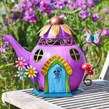 Smart Garden Elvedon Teapot Colourful Fairy House Garden Ornament