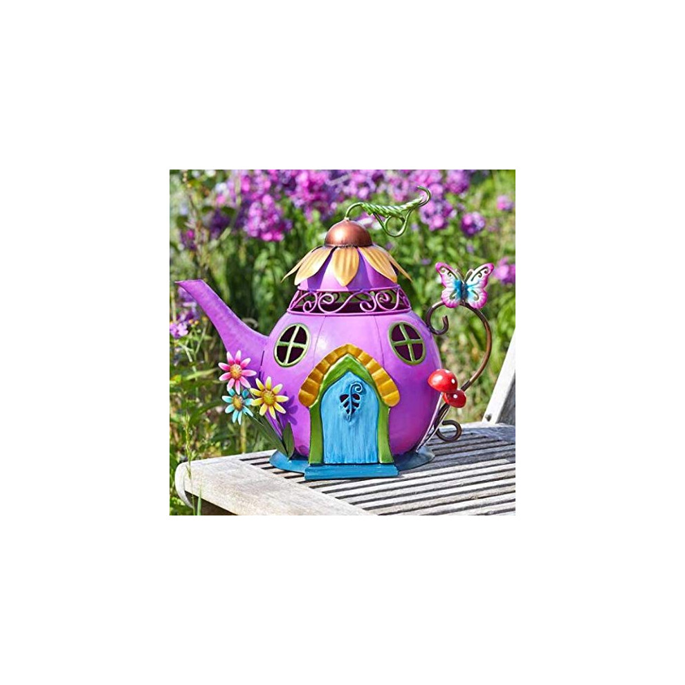 New Smart Garden Elvedon Teapot Colourful Fairy House Garden Ornament 5030345