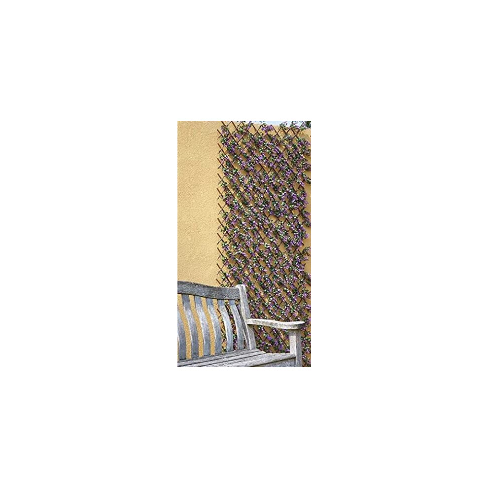 Smart Garden Artificial Violet Flower Expanding Trellis 180 X 60Cm