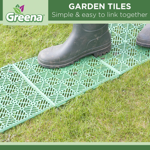 Greena Garden Tiles - 5 Pack - Creates a path that stops gardens getting churned up! 1