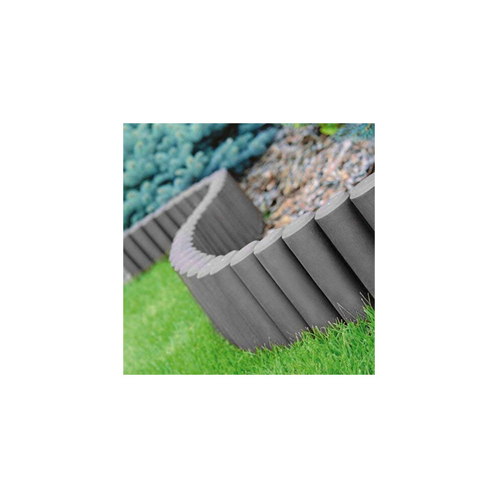 Parkland? Palisade Lawn Edge Plant Border Path Garden Edging Fencing Plastic (1 Set Of 8 (2.2M), Grey) 5054667301036