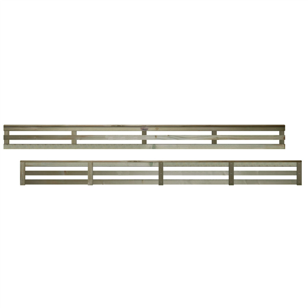 Premier Vogue 6X0.5ft (W: 6Ft X H: 0.5Ft) Contemporary Horizontal Slatted Capped Trellis Venetian Style Garden Panel Fence Topper/Wall 5056556600978
