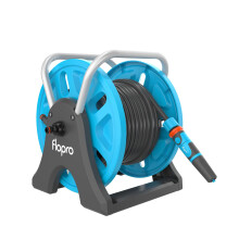 FLOPRO-Garden Hose Reel 25m: 2-in-1 Ideal as Free Standing or Wall Mounted Hose Reel. Robust Frame for Stability. Complete with FLOPRO Hose Pipe