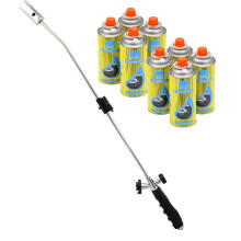 Weed Wand Killer with Adjustable Flame - Blowtorch Butane Gas Destroys Garden Moss, Fungus, De-Icing, Lighting BBQ's - Weed Zapper with Cordless