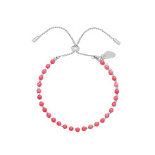 Estella Bartlett Amelia Bracelet (Coral Agate/Silver Plated)
