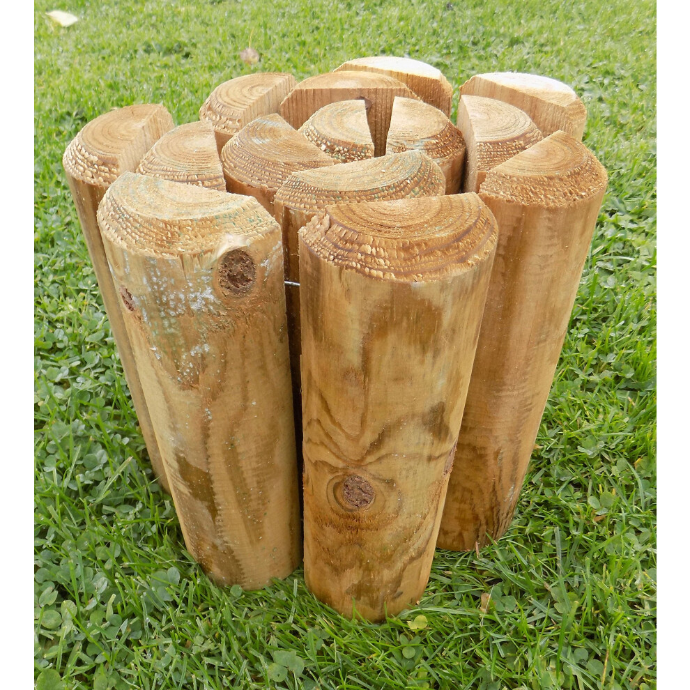 Ruddings Wood 6" (150Mm) High X 1M Wide Log Roll Border Edging 5060243372697