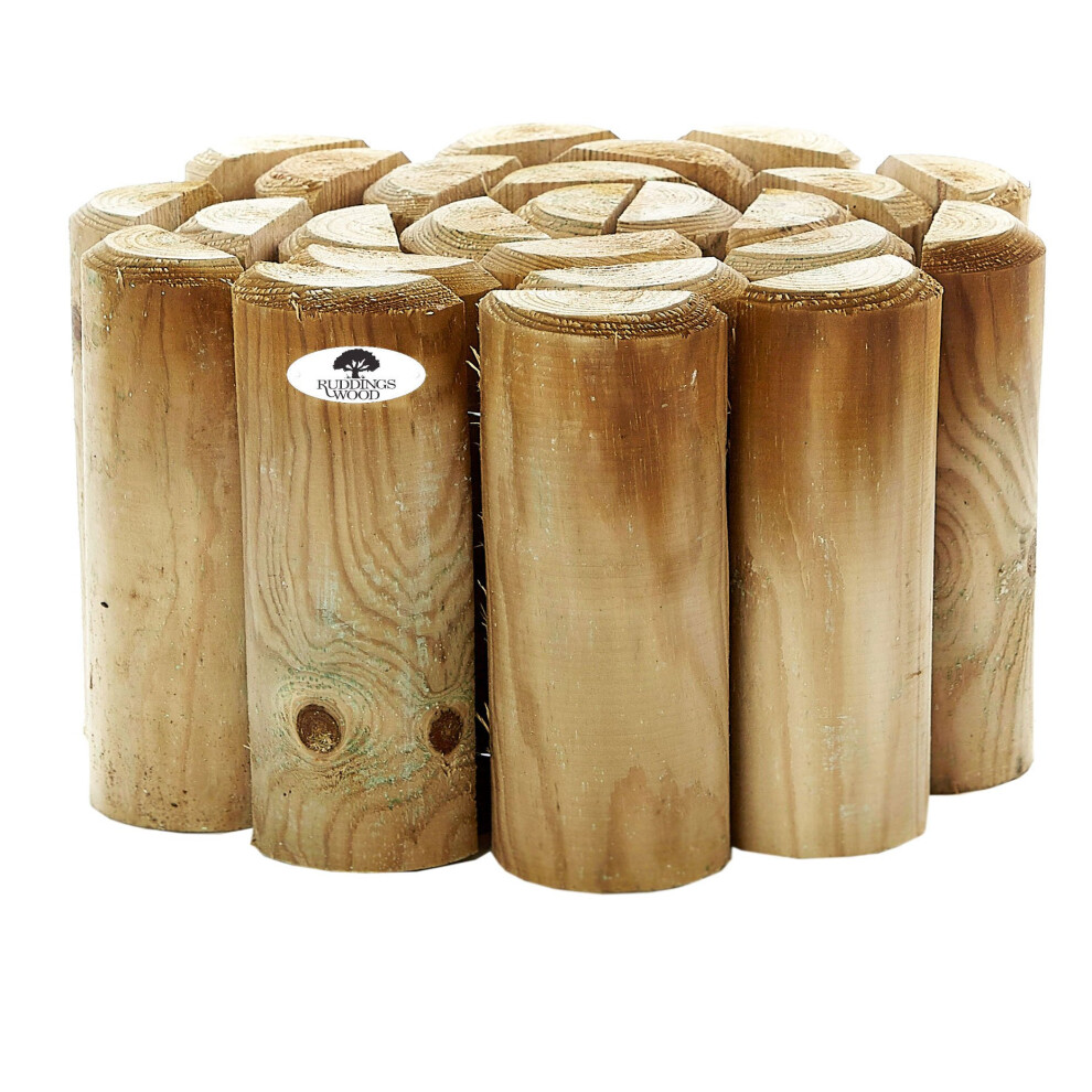 Ruddings Wood 125Mm High Log Roll Border Edging 5060243371836