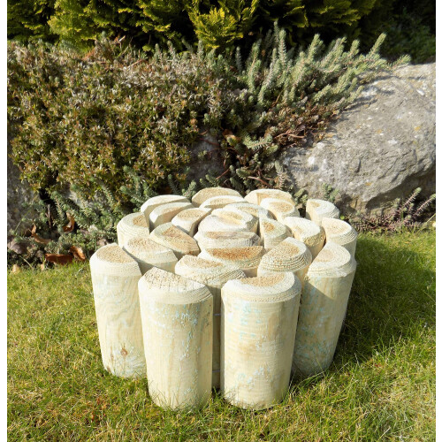 RUDDINGS WOOD 125mm high Log Roll Border Edging 2