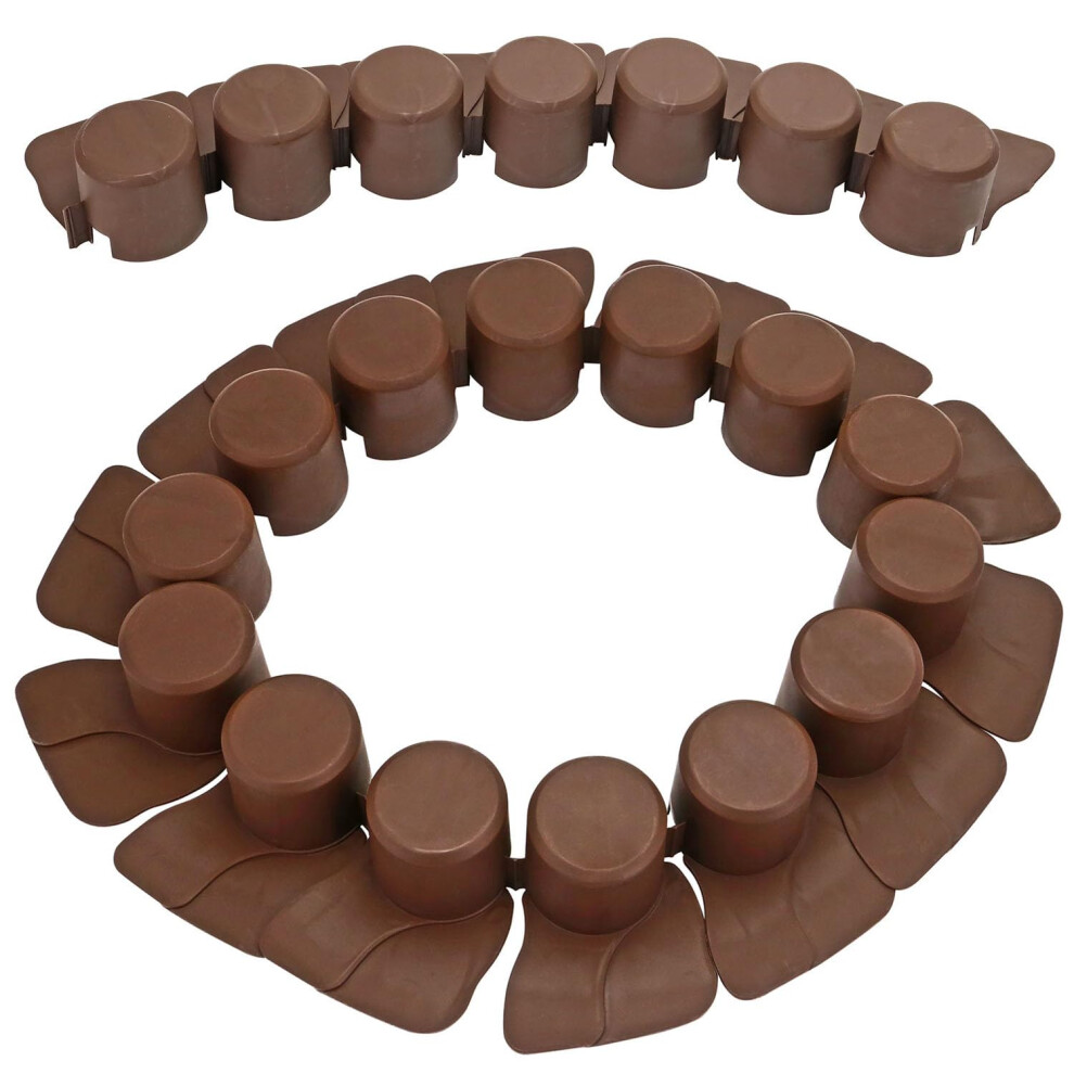 Taylor & Brown 4 Piece - 2M Flexible Plastic Garden Edging With 12 Strong Securing Pegs/Anchors, Lawn Borders, Flexible Lawn Edging, Plastic Grass 5059799143523