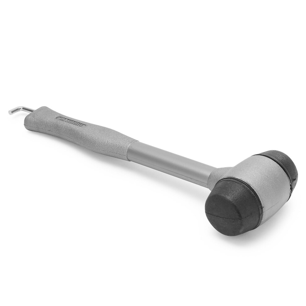Moscatelli Multi-Purpose Camping Hammer, Robust And Ergonomic Mallet Hammer With Hook For Removing Pegs - Grey 8029563002520
