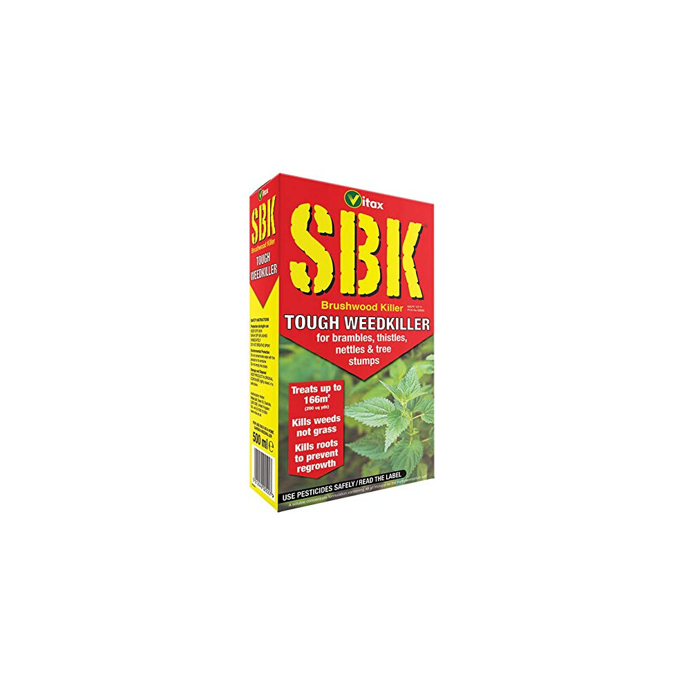 Bargainstore Tough Weed Killer Brushwood Tree Stump Weedkiller Vitax Sbk 500Ml Bramble Nettle Brambles Ivy