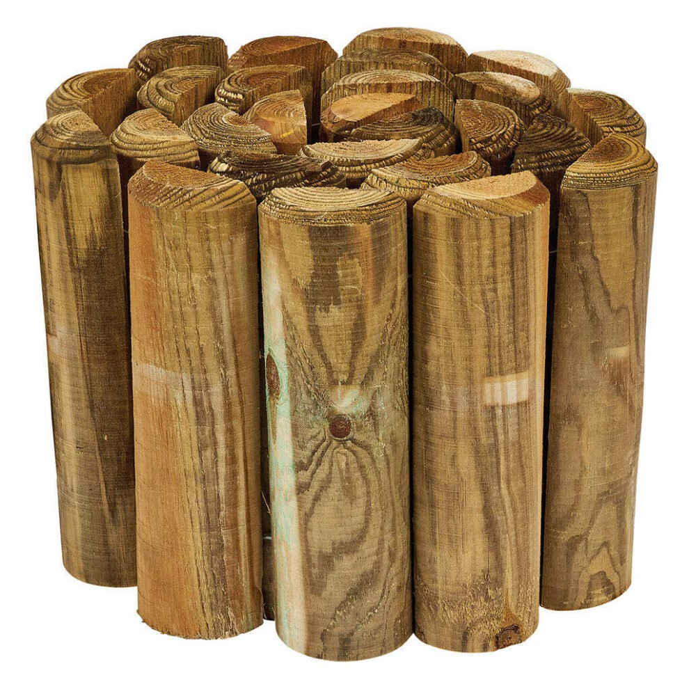 Value Pack Of 2-6" Log Rolls Lawn Border Edging (1.8M Long) Lawn And Paths H15 X 180Cm (Approx) 8902356215485