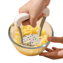 Purple Potato Ricer with Ergonomic Comfort Handle for Baby Food, Garlic and Vegetable Puree