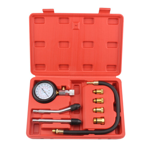 Petrol Engine Compression Tester Kit, 0-20 bar, Auto & Motorcycle Gauge 1