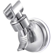 Adjustable Shower Head Holder Rotatable Wall Mount Suction Cup Chrome Finish