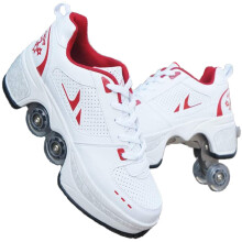Multifunctional Deformed Shoes Roller Skating Roller Skates Outdoor Sports Travel White EUR39 Unisex