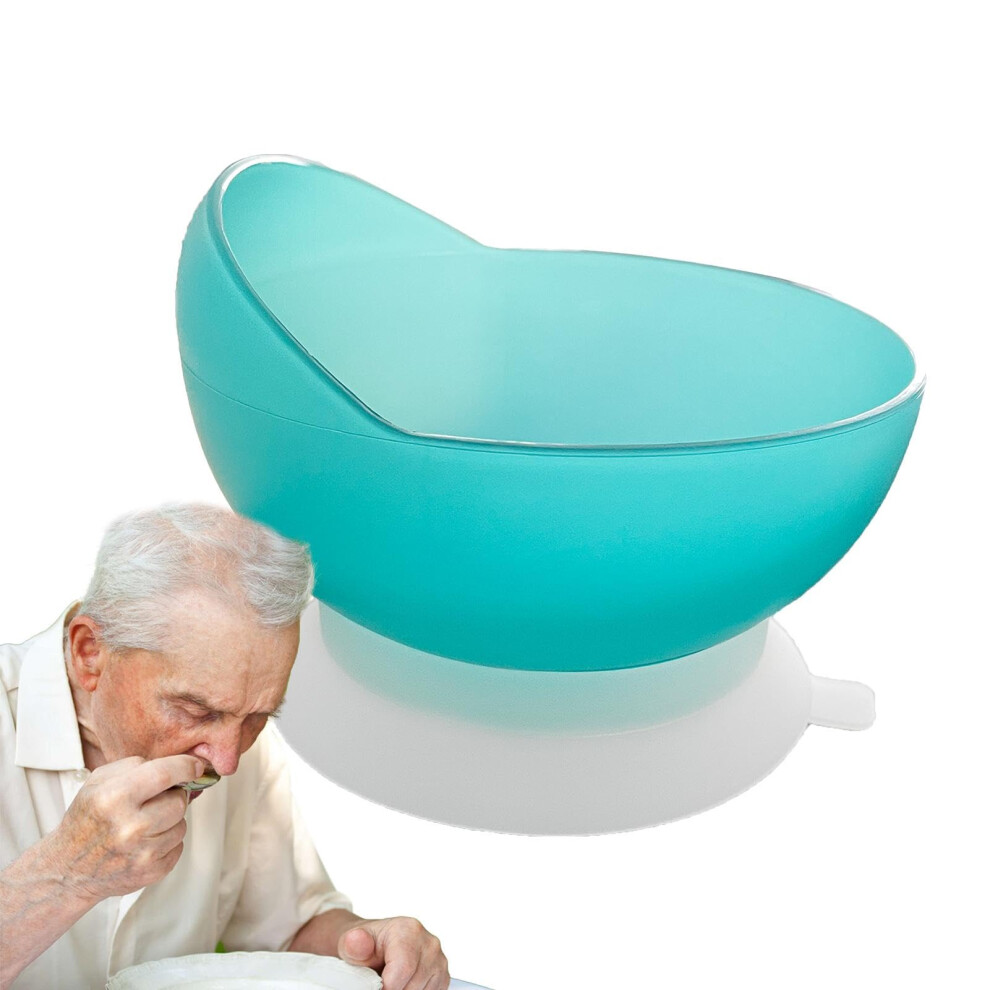 Adaptive Eating Bowl with NonSlip Suction Base,  Low Scoop for OneHanded Use, Microwave Safe