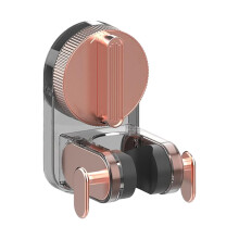 Shower Head Holder Wall Mount With Suction Cup No Drilling Rose Gold Finish Universal Fit For Most Shower Heads RV Travel