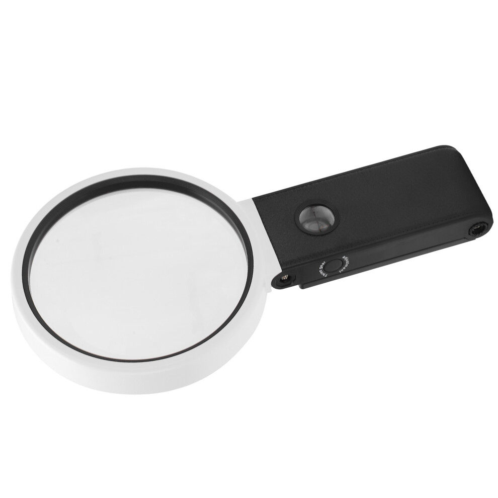 THâ7018âC Portable Folding Magnifying Glass with LED Light, 3.5X/25X