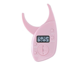 Electronic Digital Display Fat Caliper for Body Fat Measurement, Skin Fold Thickness Gauge, Sebum Clip, Black