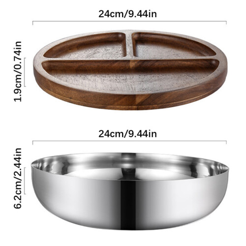 Bol de cuisine polyvalent en acier inoxydable avec base robuste, 2