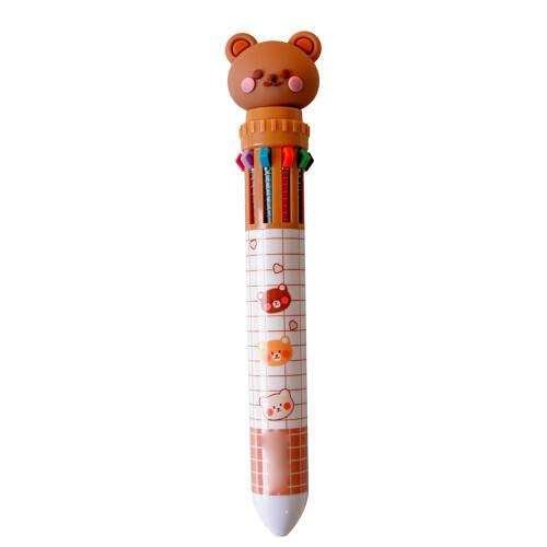 Χαριτωμένα στυλό με κινούμενα σχέδια ζώων, πολύχρωμα στυλό με ομαλή γραφή και