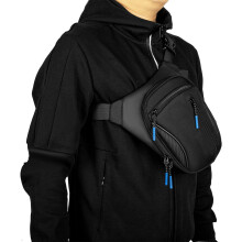 Rainproof Motorcycle Leg Bag 25x25x10cm Large Capacity Multifunction Black