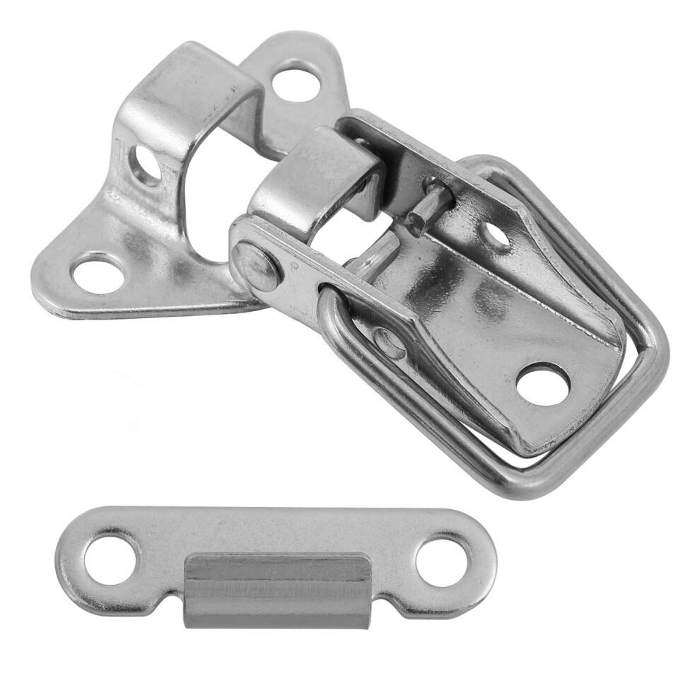 2Pcs 304 Stainless Steel Toggle Latch Hasp Lock Heavy Duty Spring Loaded For Cabinets Toolboxes 9199774859158