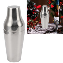 Shaker Martini in acciaio inossidabile stile francese a 2 sezioni, 390g, argento