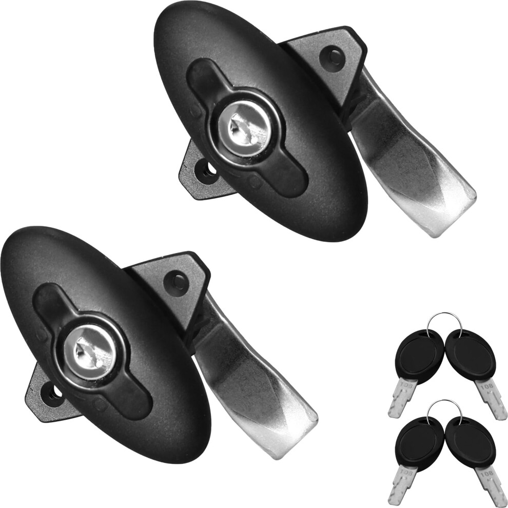 2Pcs Rv T Handle Lock Zinc Alloy Rustresistant Keyed Alike For Camper Shell Trailer Toolbox 9094768187128
