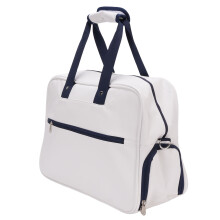 Large Capacity Splash Proof PU Badminton Sling Bag with Shoe Bin for Outdoor Activities