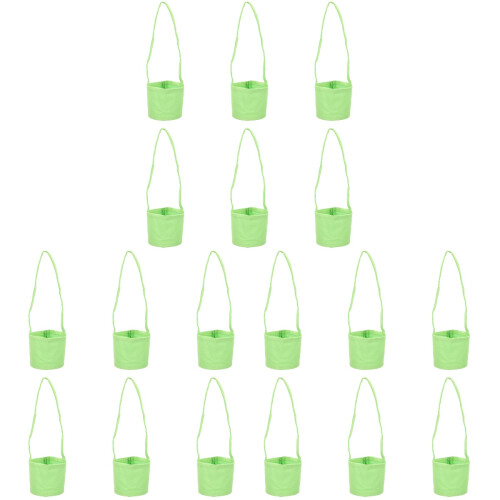 18Pièces Porte- Portable En Toile Vert Clair, Lavable 1
