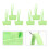 18Pièces Porte- Portable En Toile Vert Clair, Lavable 10