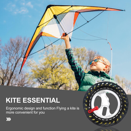 1Pièces Roue Cerf-Volant Noir À Main Accessoire Pour Enfants 2