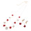 4Pièces Ensemble Bijoux Enfant Fleurs Rouges Collier Boucles Légères 3