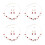 4Pièces Ensemble Bijoux Enfant Fleurs Rouges Collier Boucles Légères 4