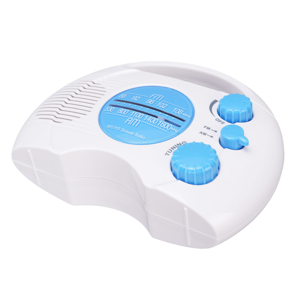 Waterproof Shower Radio With Am/Fm, Adjustable Volume, Compact 150X57x115mm Blue 9421380615959