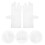 3St Kinderwitte Handschoenen Rekbaar Polyester Comfort 9