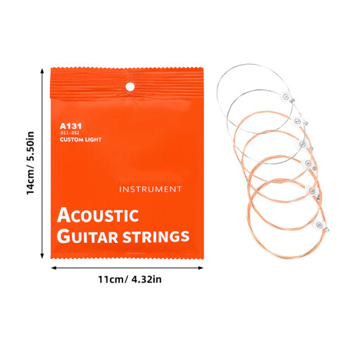 6Pièces Corde De Remplacement Folk Guitare Acier Haute Performance 2