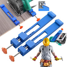 2Pcs Adjustable Circular Saw Guide Rail with Clamp for Ultra Precision Wood and Tile Cutting