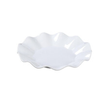 White Porcelain Dinnerware Set 9.5 Inch Round Plate Microwave Dishwasher Safe Elegant Tableware