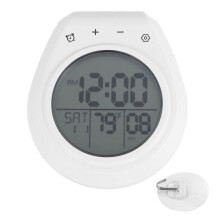 Digital Shower Clock Waterproof, Bathroom Timer Clock, Digital Kitchen Wall Clock, LCD Display, 12/24 Hour Format