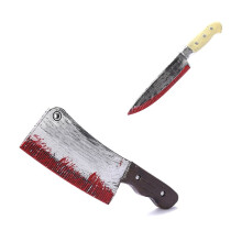 Faked Bloody Knife för Halloween Kostym Cosplay Rekvisita Dekor Simulering Plast Kniv Skräck Party Supplies