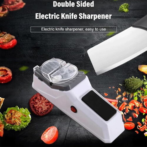 Electric Knife Sharpener with Diamond Grinding Wheels, 3s Fast TripleStage Precision Sharpening 1