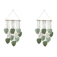 Leaf Macrame Wall Hanging Boho Room Home Decor Woven Aesthetic Wall Home Room Wedding Decoration