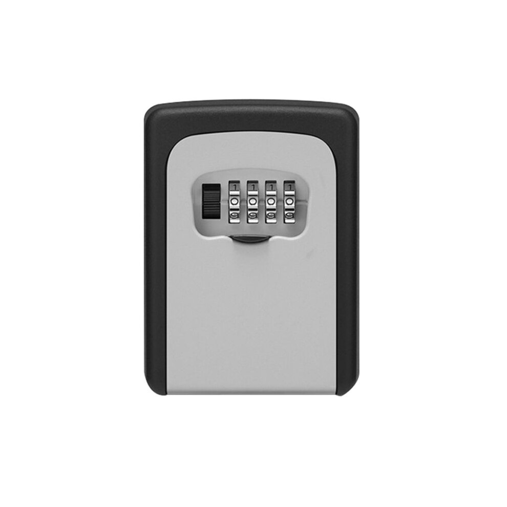Wall Mount Key Lock Box,4 Position Outdoor Combination Lock Box, House Keys, Key Safe Secure Storage Lock Box,Black-Gray 6032860391121