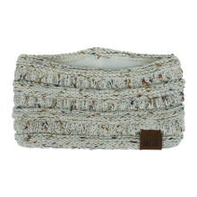 Oorwarmer voor dames, dikke fleece gevoerde winterhoofdband met elastische acryl kabelbrei, zacht gevoerd accessoire voor koud weer en
