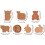 Brown Sugar Saver Squirrel 1pc Terracotta Disc Keeps Sugar Soft for Moisture Control and Storage 4