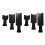 6Pcs Long Hair Highlighting Sectioning Board Barber Flat Top Paddle Board Comb (Black) 1